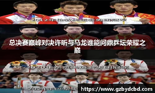 总决赛巅峰对决许昕与马龙谁能问鼎乒坛荣耀之巅